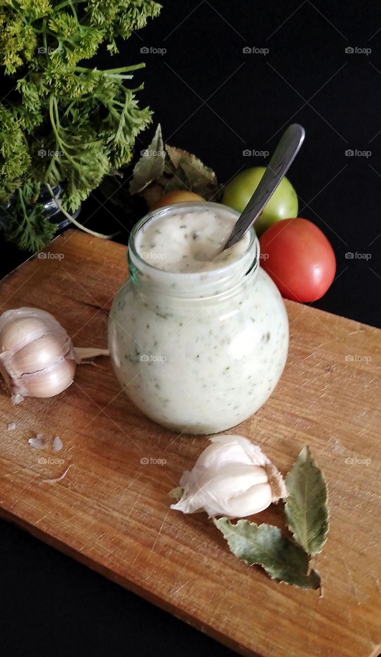 garlic sauce.