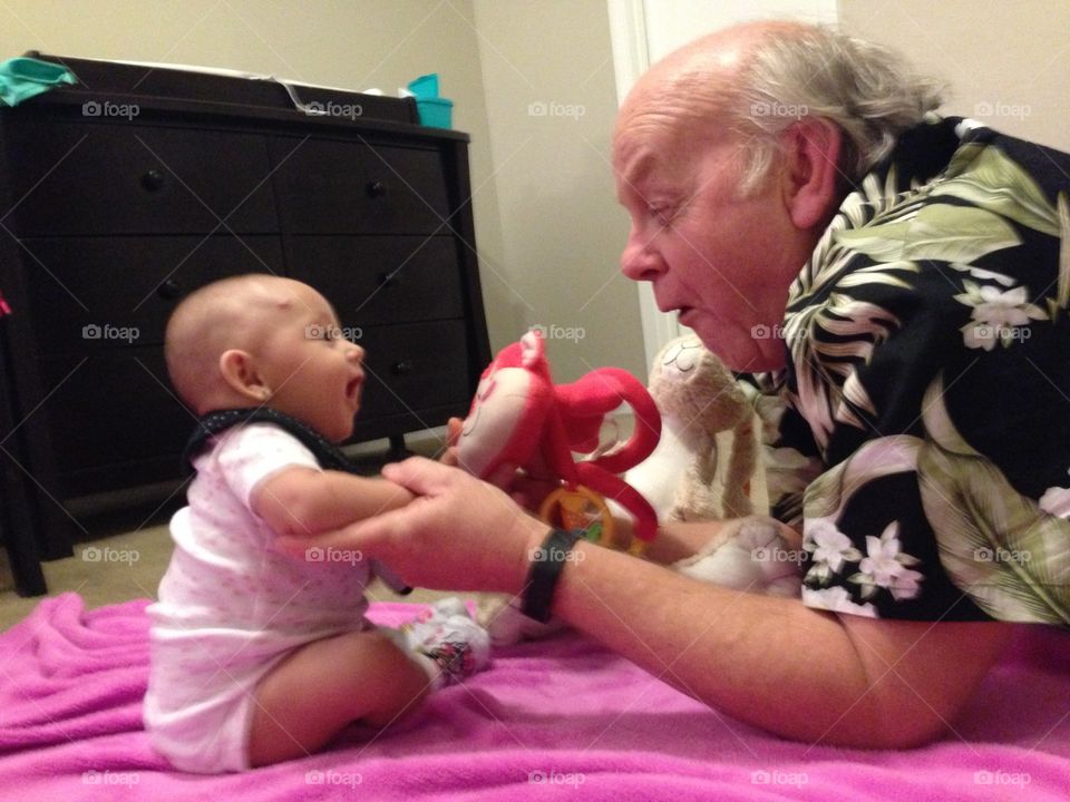 Baby and grandpa 