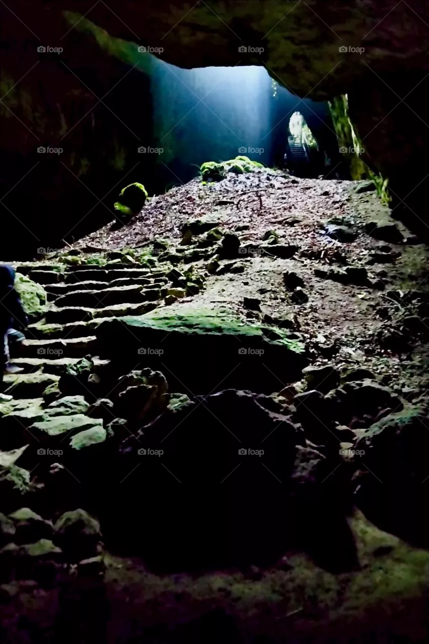 The „Einhornhöhle“ or „Unicorn Cave“ by „Scharzfeld“ in „Harz“, „Saxony-Anhalt“ in former „East Germany“ is said to have opened abruptly to swallow the missionary hunters of an old wise woman who escaped riding a unicorn. 2024. Hypnotic Productions
