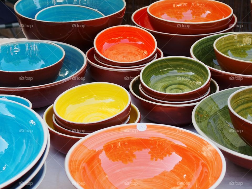 Close-up of a ceramics bowl