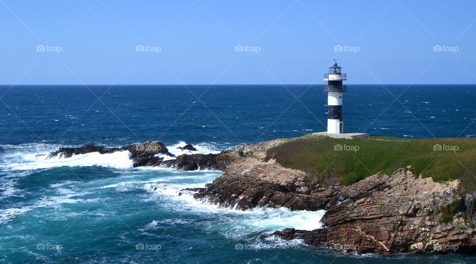 Lighthouse in Ribadeo, Galicia, Spain
