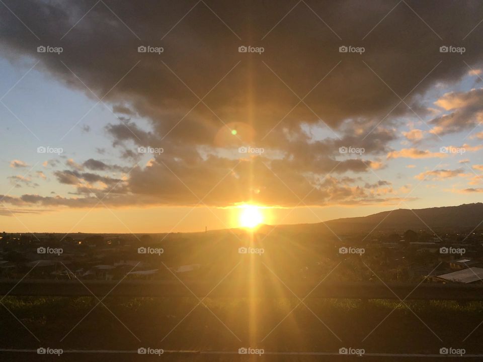 Sunsets and mountains