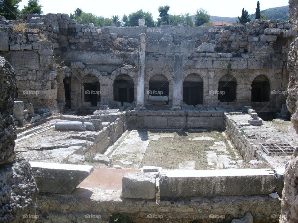 Ruin in Corynthe in Greece