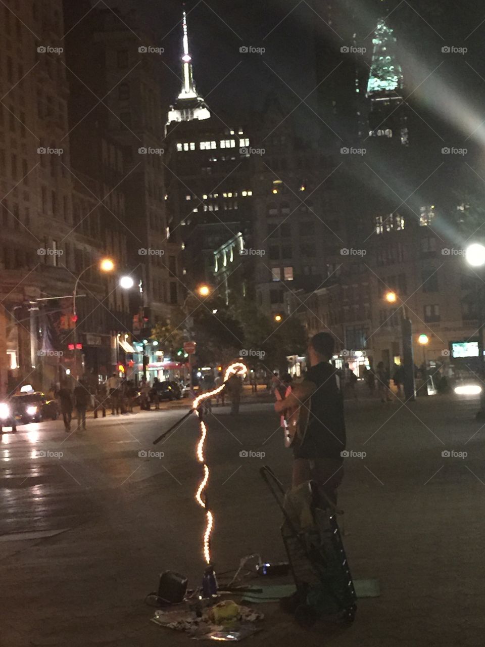 Late night in Union Square NYC