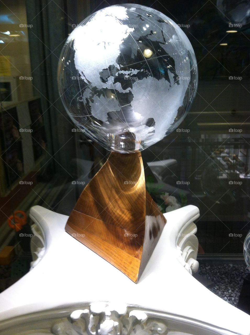 Glass Earth Globe 