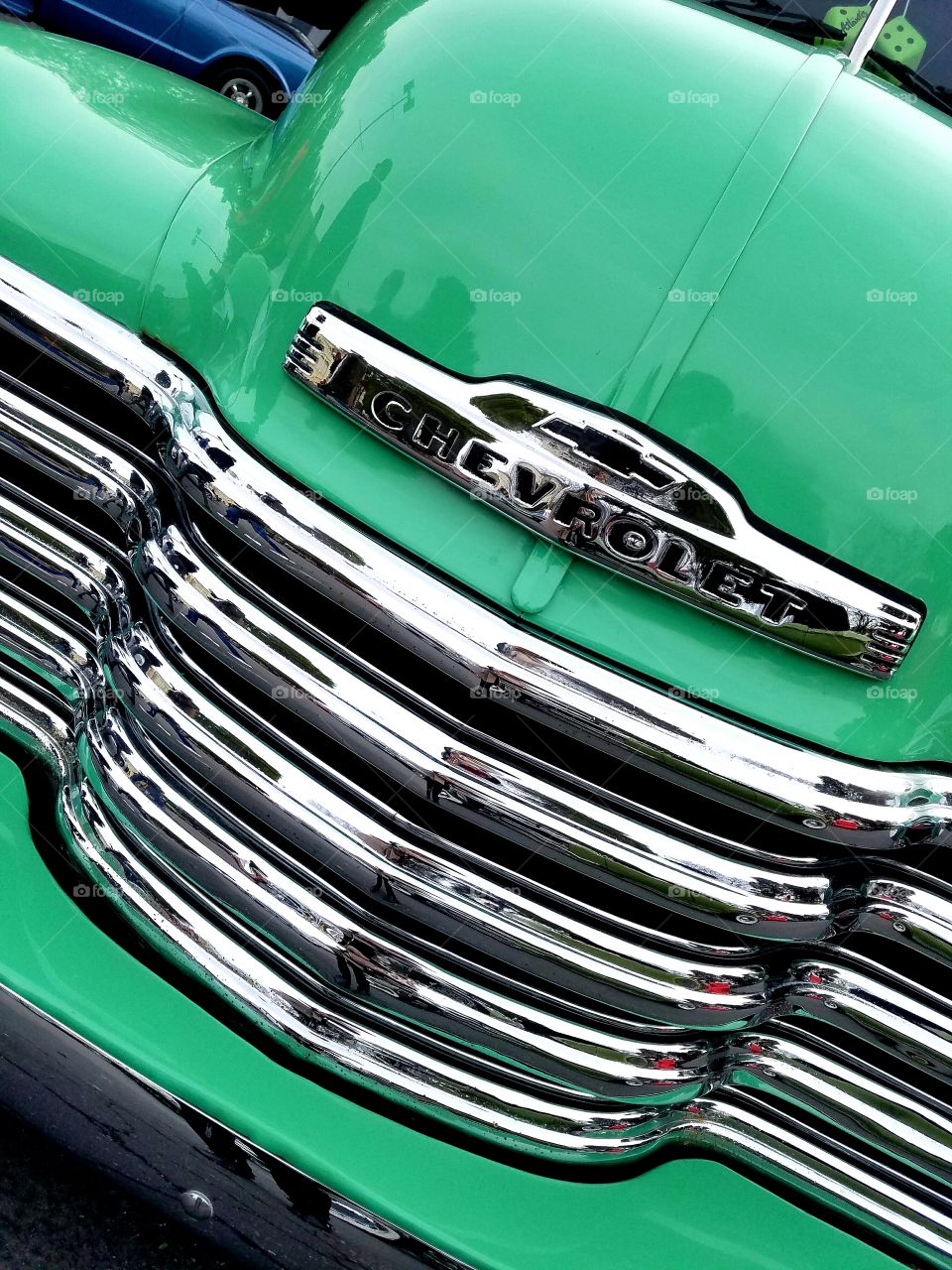 green Chevrolet classic