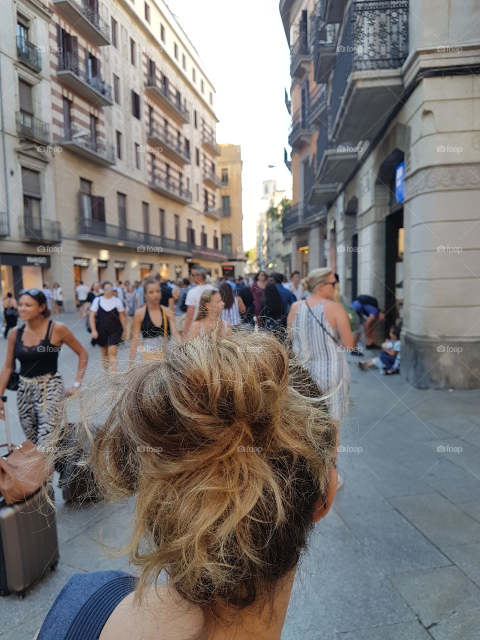 look sight street people rambla Barcelone view barcelona