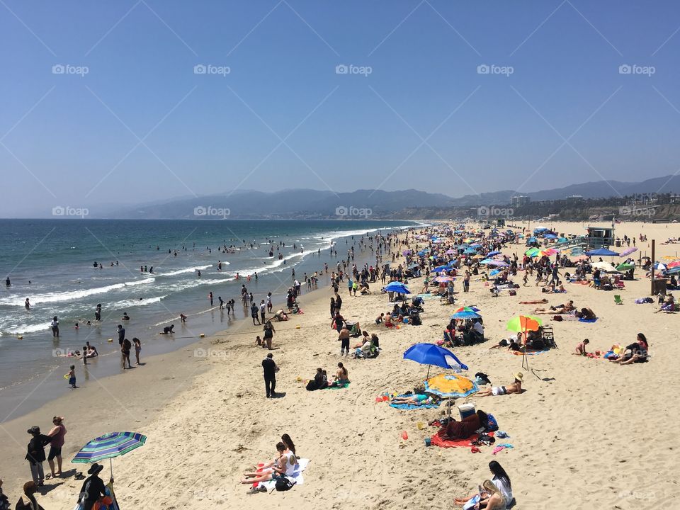 A view from the Santa Monica Pier, in late June. 