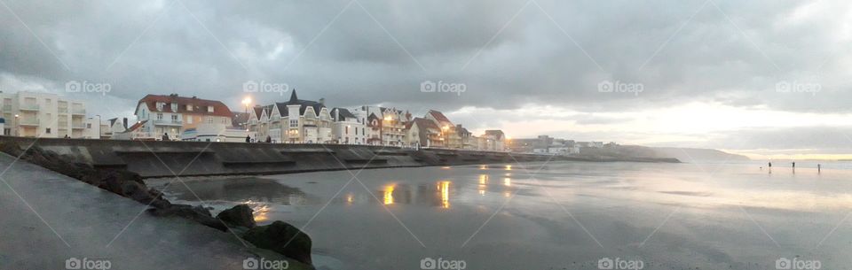 couché de soleil à merlimont à wimereux