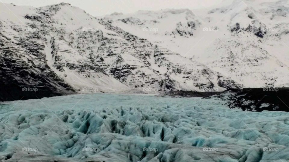 Glacier and mountain