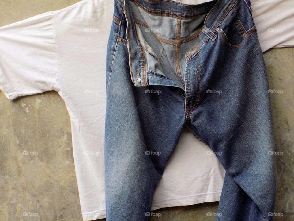 Jeans and t-shirts