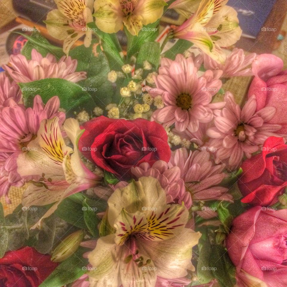 Flowers in a bouquet  