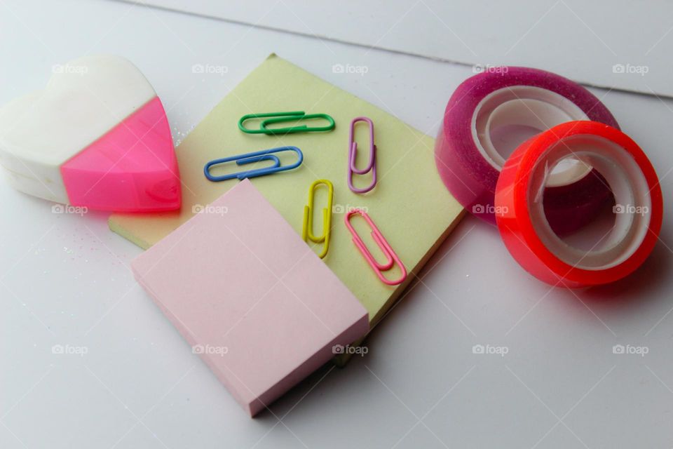 colorful stationary heart cute writing tools 