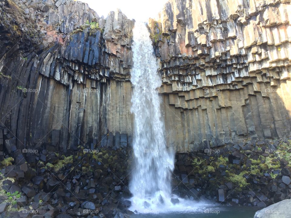 Skaftafell waterfall, Iceland. 