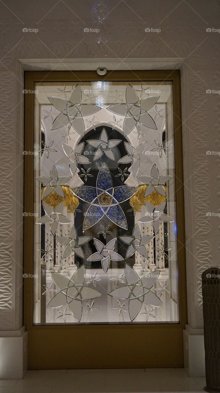 Glass window in mesque