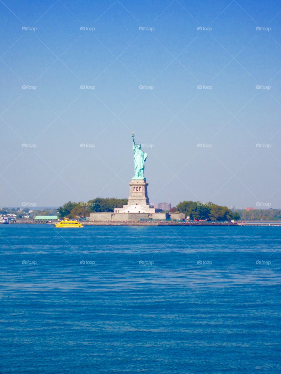 Liberty Statue . Photo taken from a voar