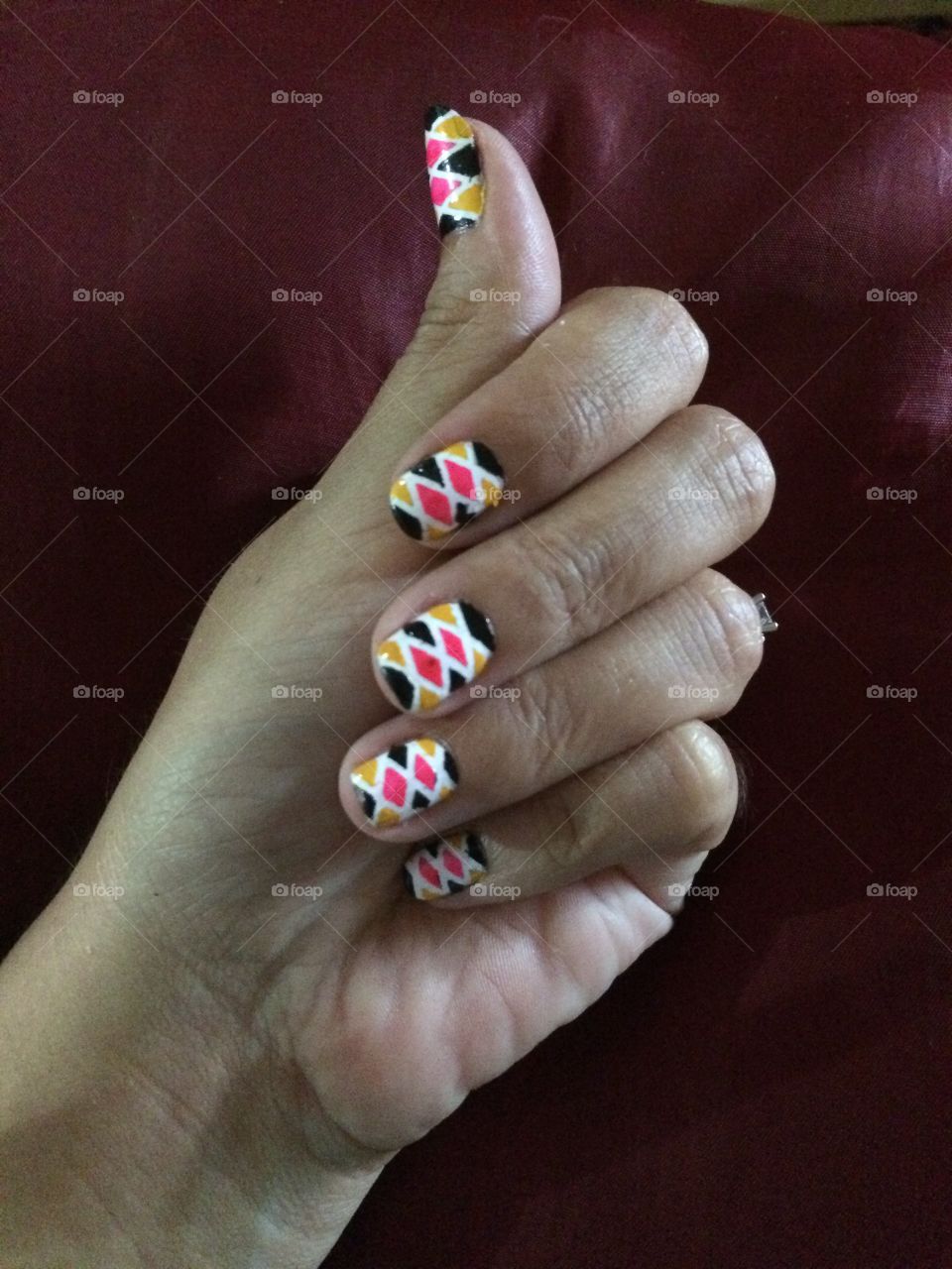 Triangle nail art