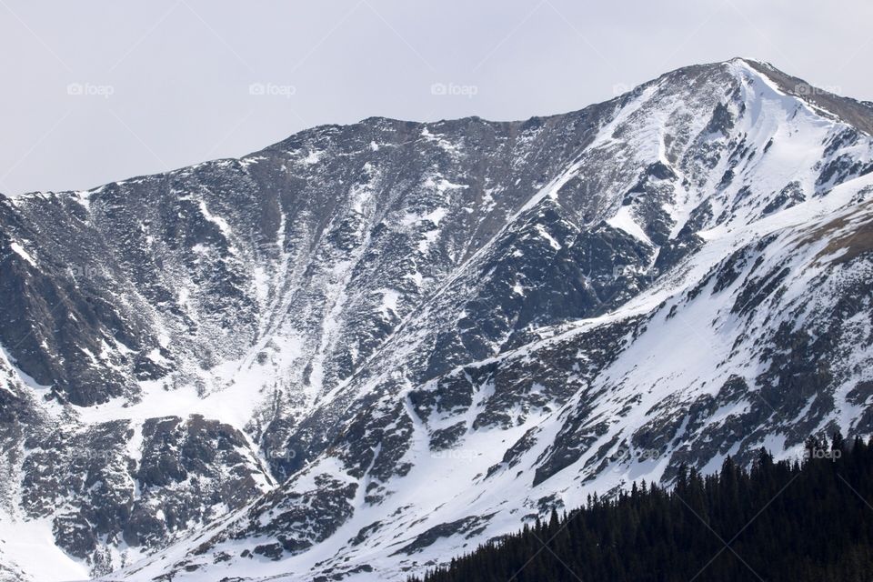 Snow covered mountains outside of Breckenridge, Colorado. 