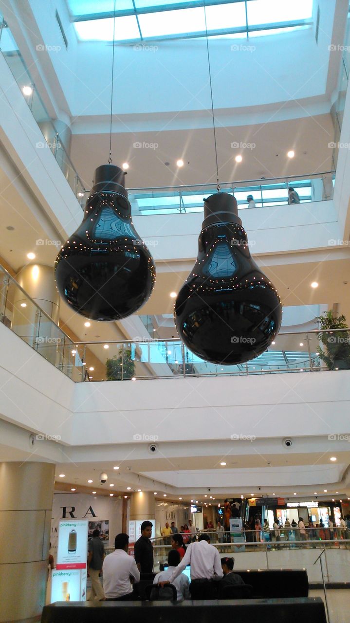Giant bulb.. Giant bulb in Phoenix market city, Chennai