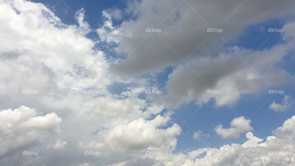 blue sky with white clouds