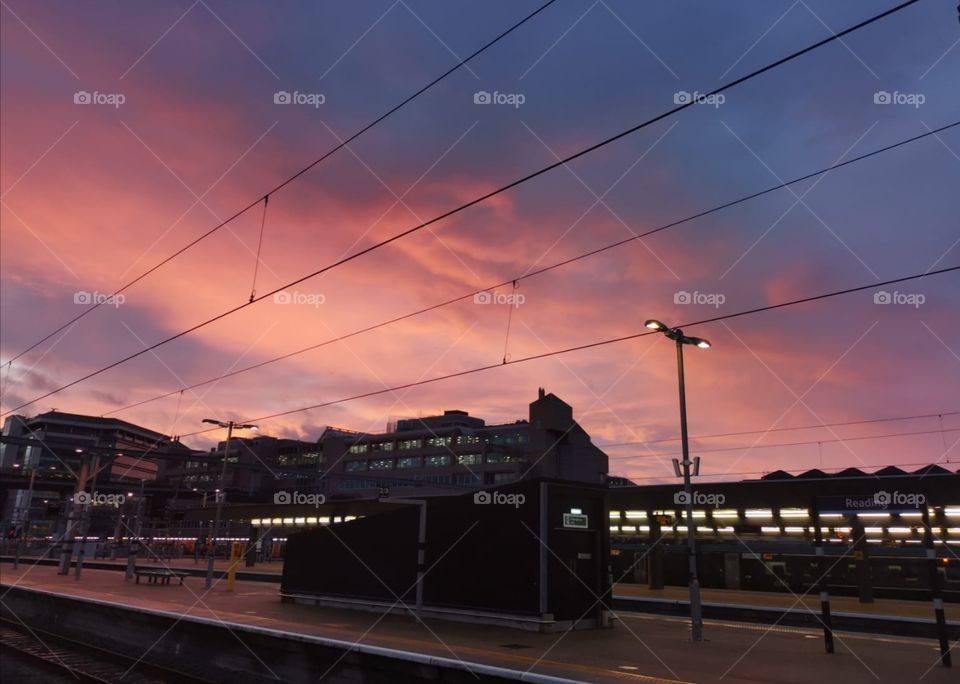 On the platform, waiting for train, new day,