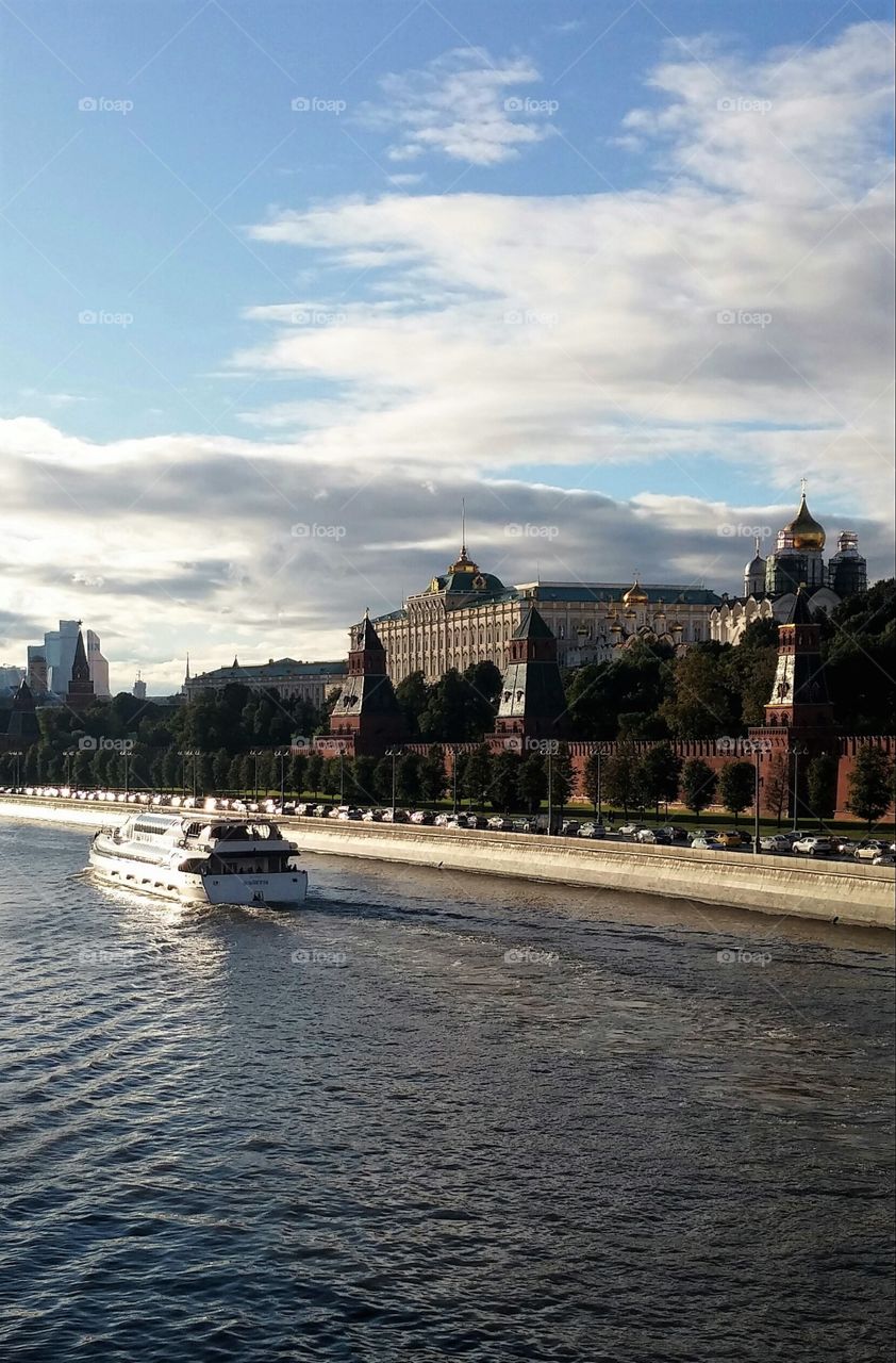 kremlin, moscow river view