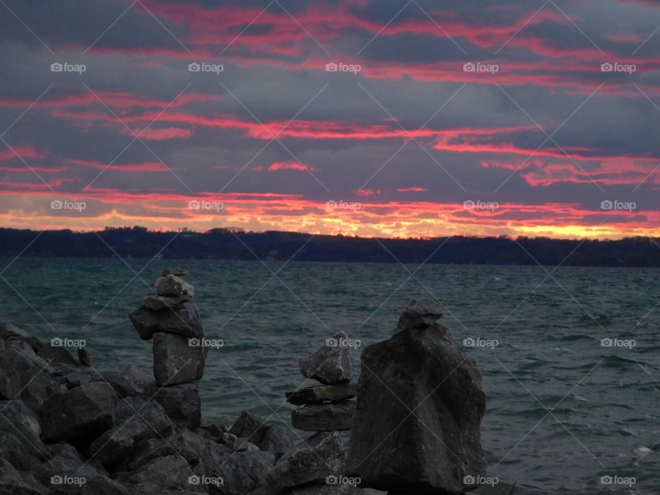 Sunset in elk rapids, mi.