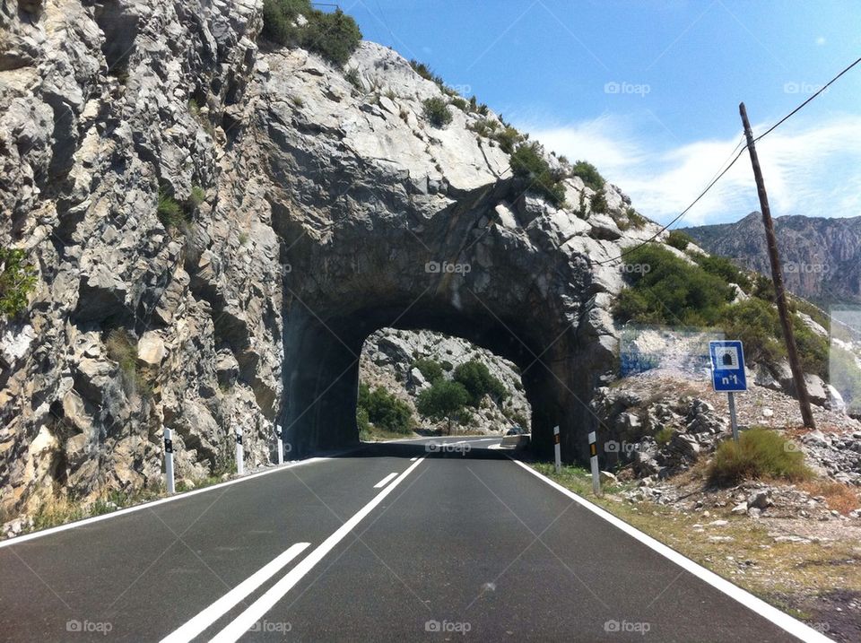 Tunnel in the road