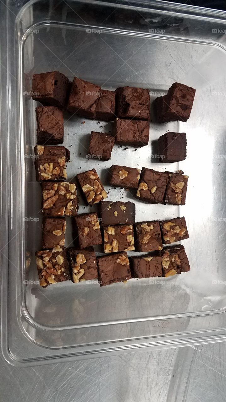 stacked brownie bites