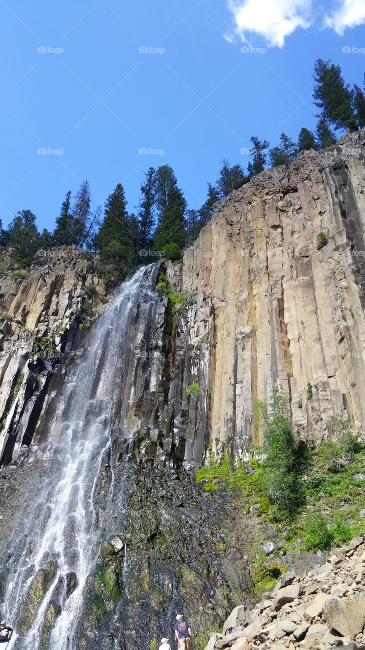 Palisades Waterfall. waterfall in the mountains