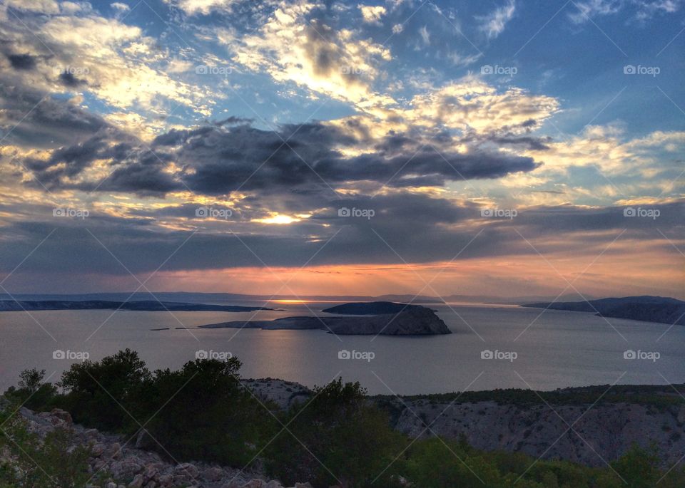 Water, Sunset, Landscape, No Person, Lake