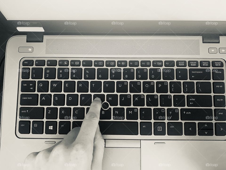 Working on the keyboard 