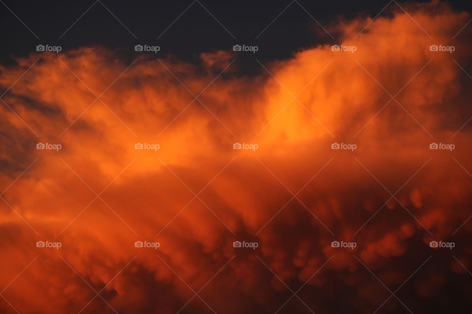 Vibrant orange clouds 
