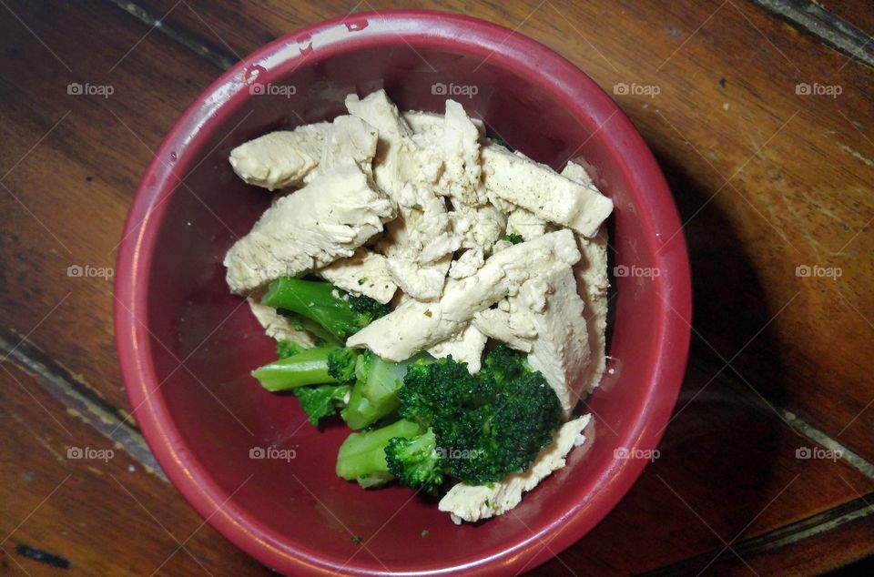 Chicken and broccoli