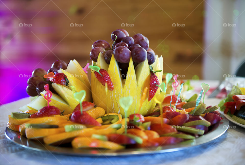 Plate of fruits