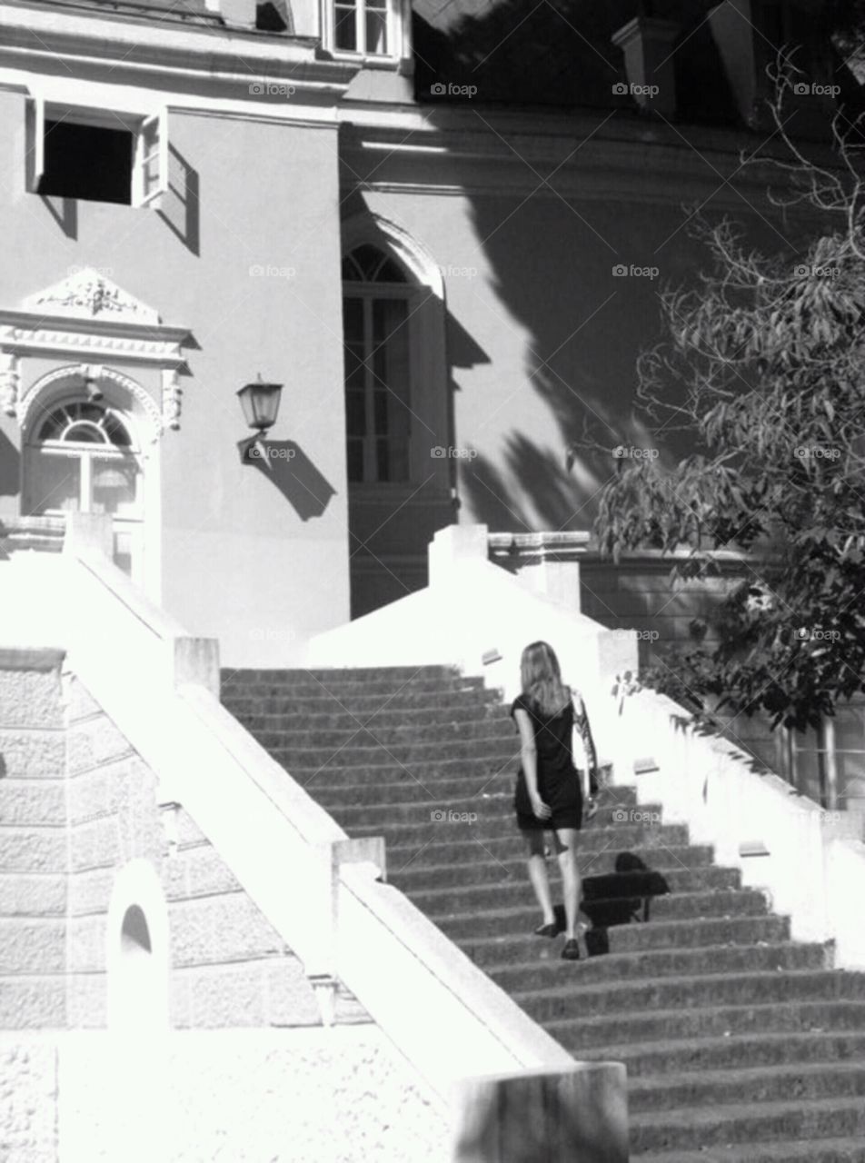 Girl on the stairs