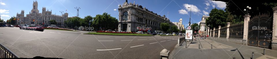 Paseo del Prado. Exploring the streets in Madrid.