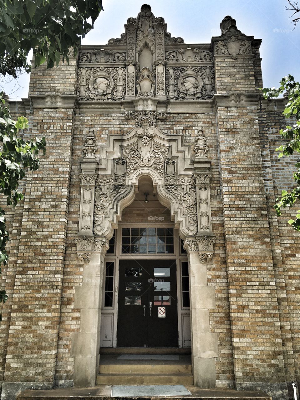 Old school building in Aransas Pass, Texas. 