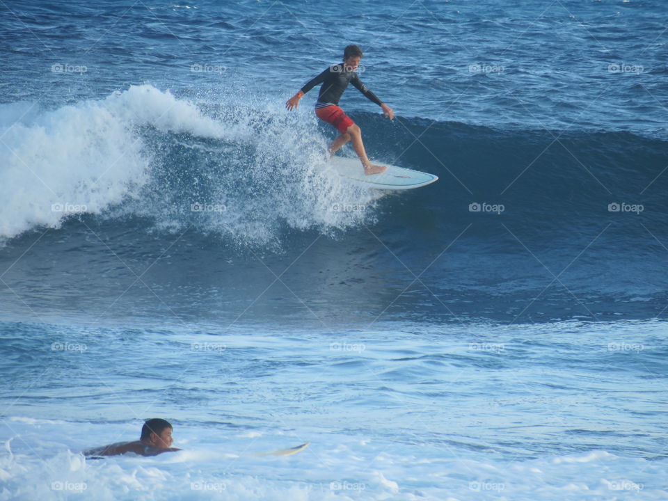 Surfing in Hawaï 
