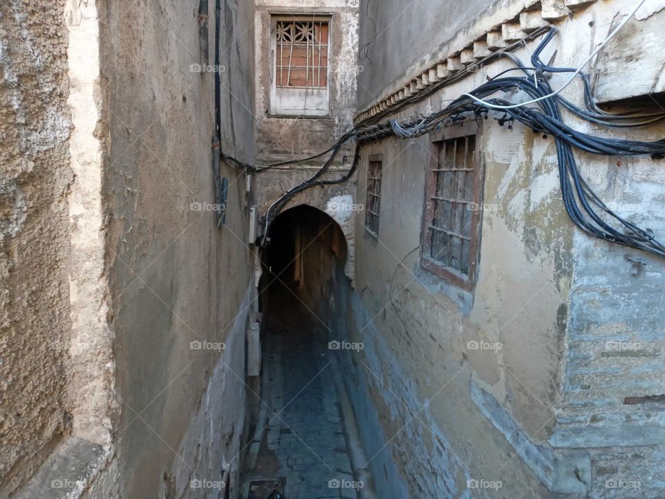 Old alleys of medina in fes city
