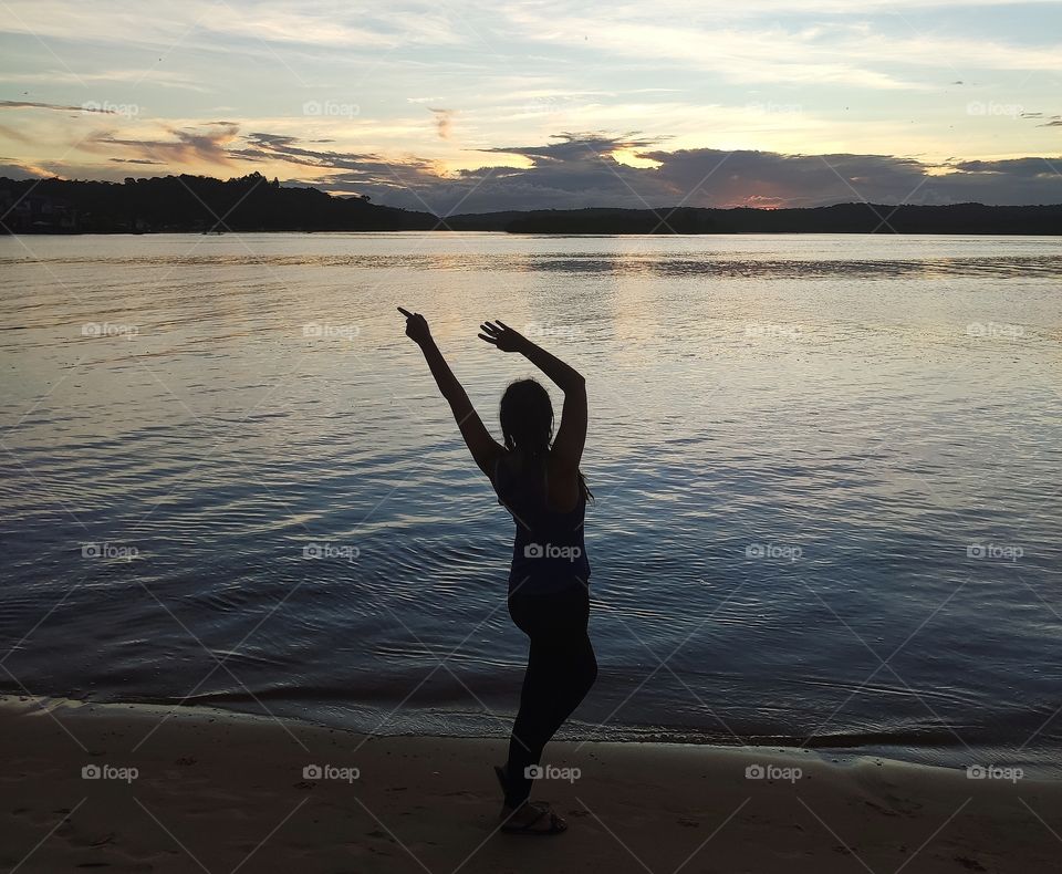 woman and Sunset