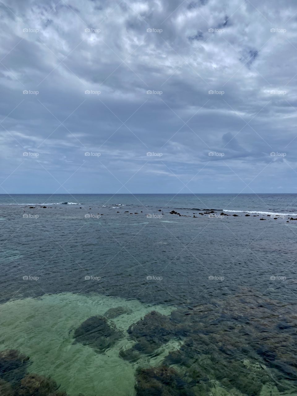 View of the Caribbean Sea from Runaway Bay Jamaica 