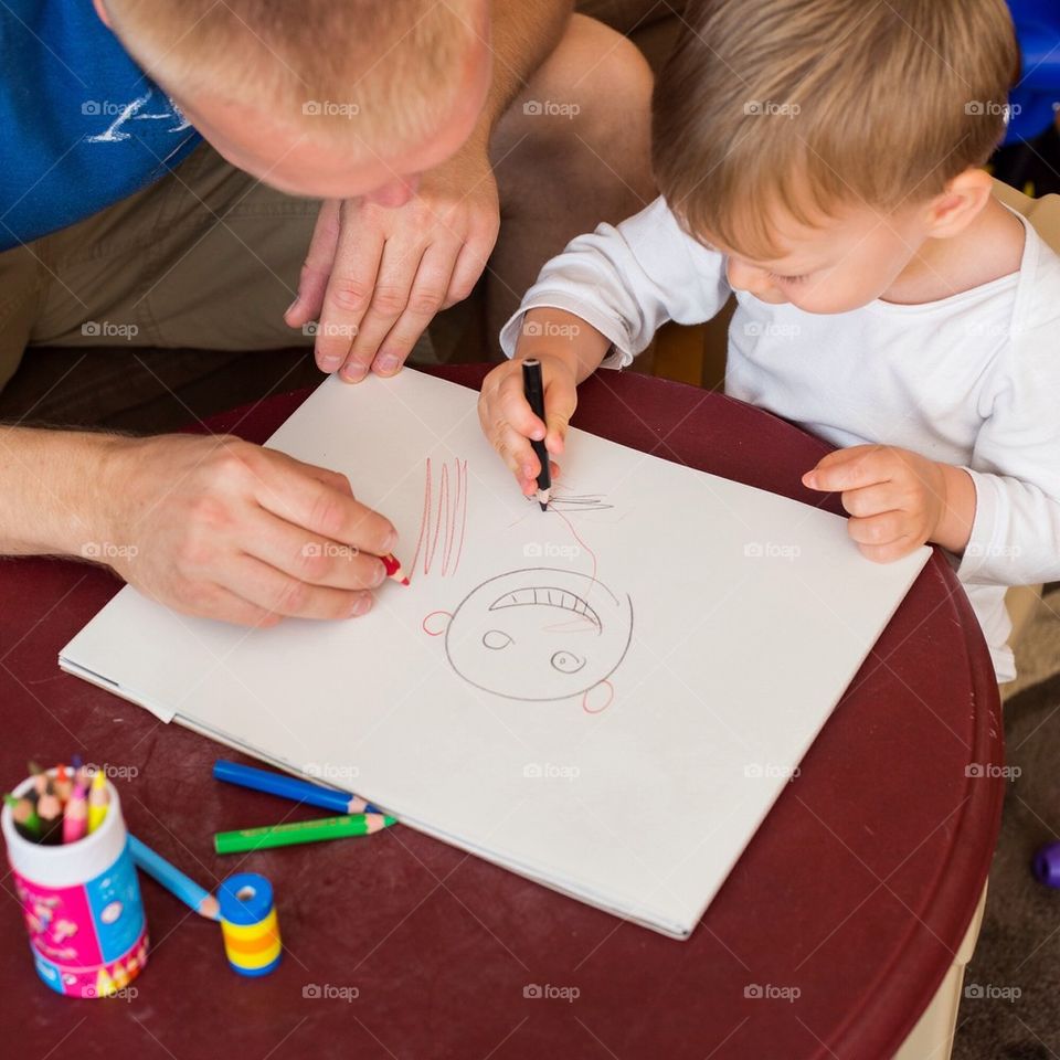 Drawing with dad