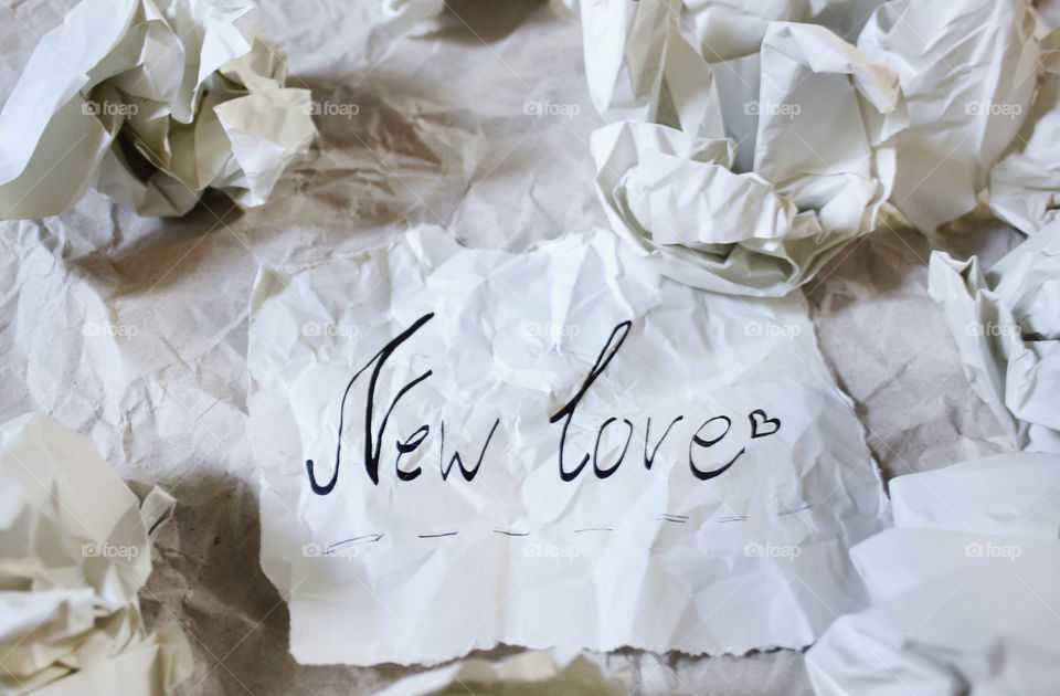 Crumpled paper, new love 1