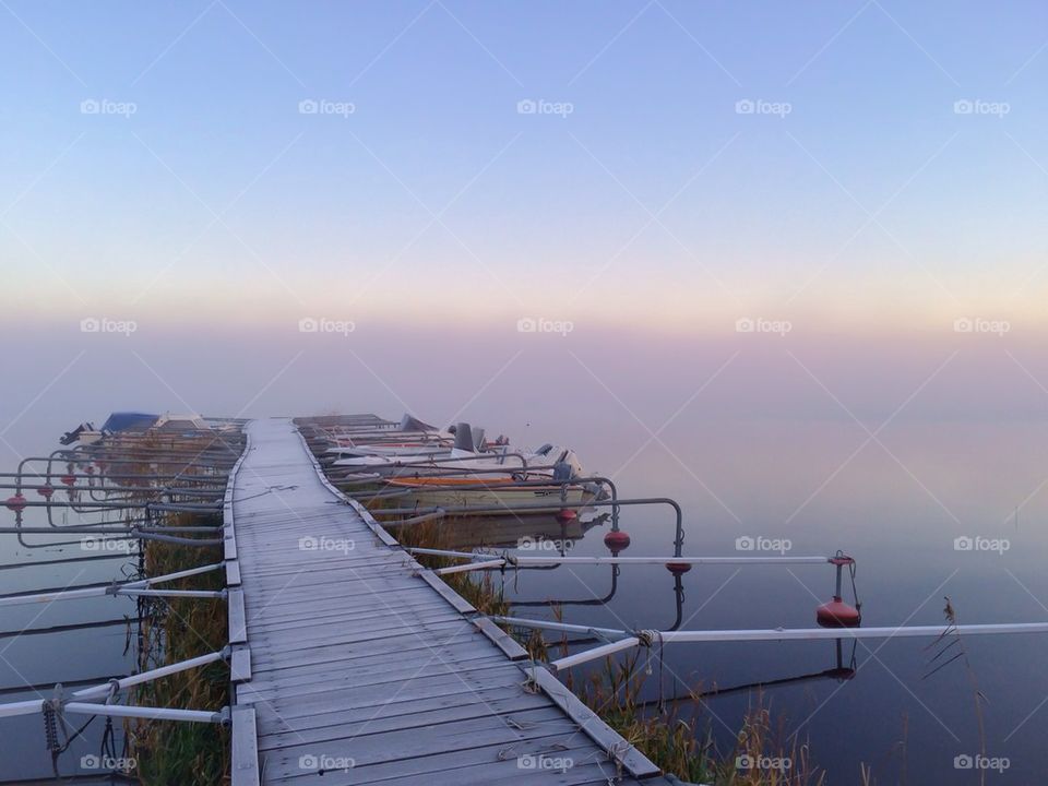 Jetty over the lake