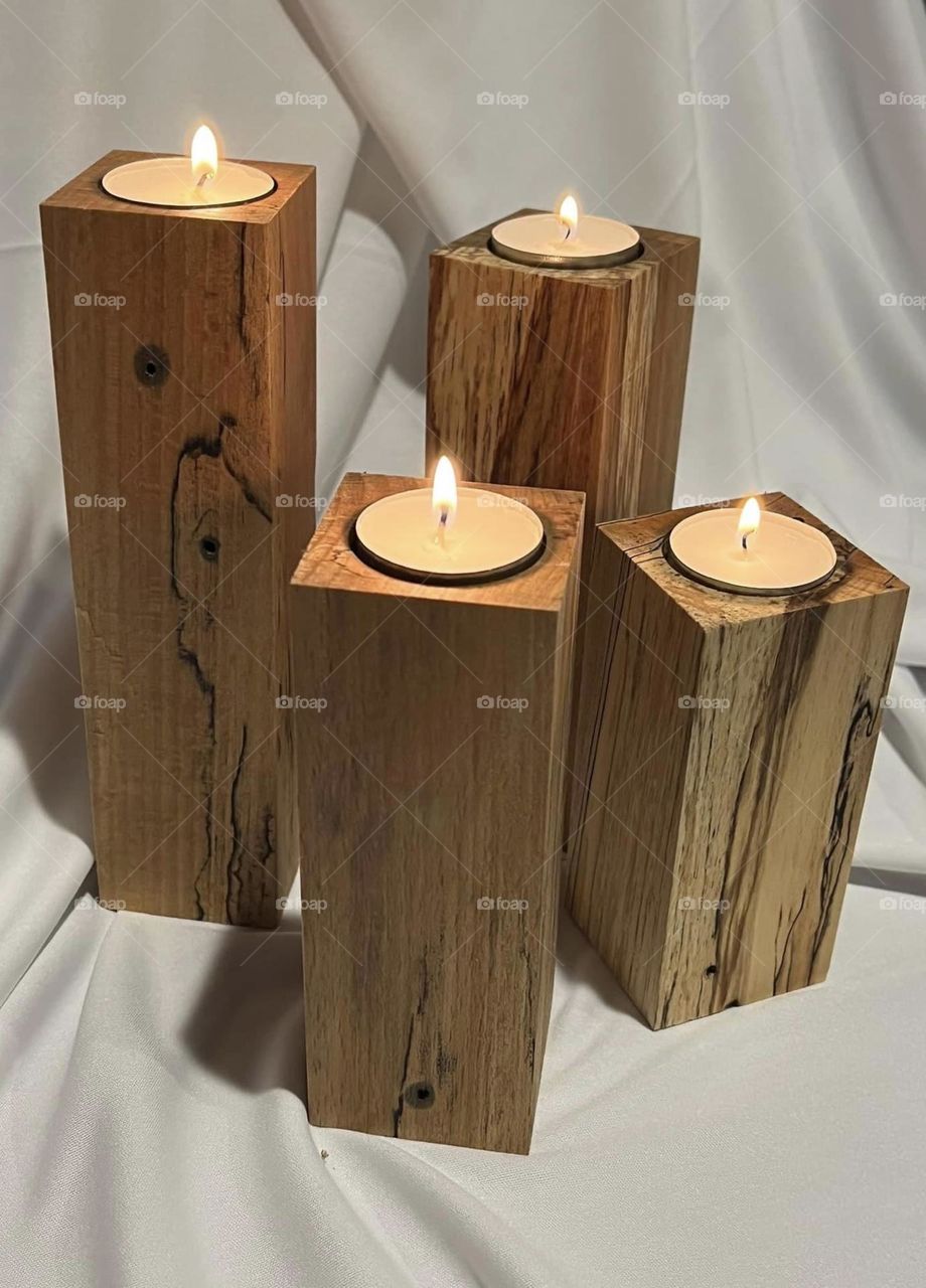 Handmade candle holders