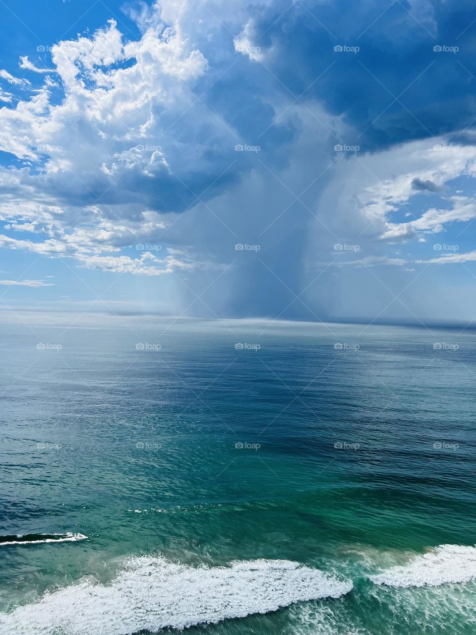 The Start of a Water Spout in the clouds