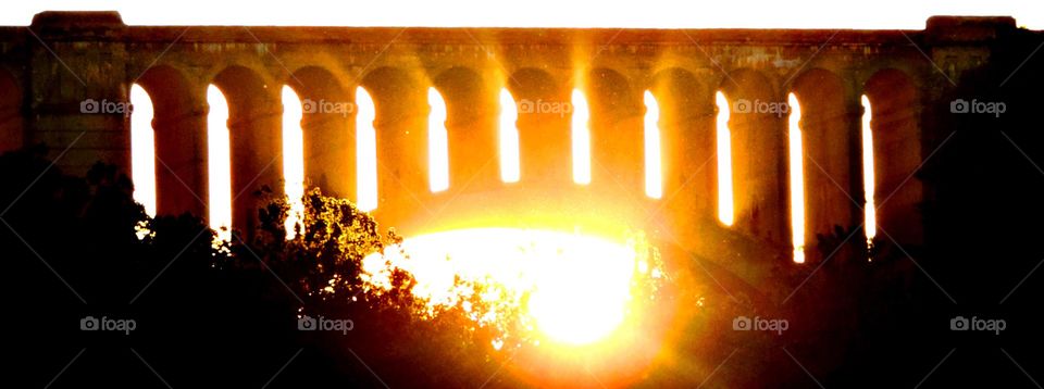 The Tunkhannock Viaduct. A forgotten wonder of the world, 100 years old, and magnificent in the sunset!