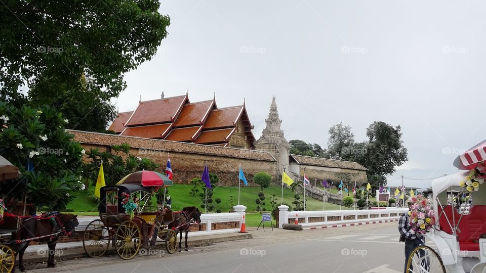 thailand temple. pratat lampang luang temple, lampang provincial , thailand