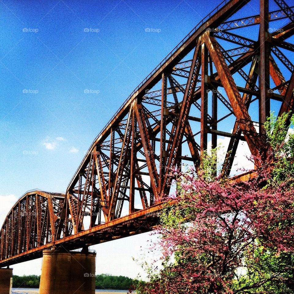 Rusty train bridge